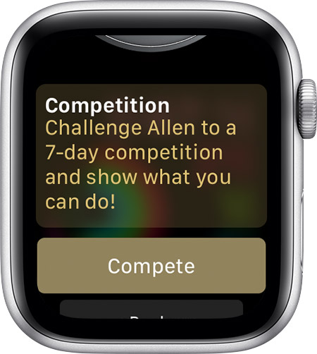 apple watch challenge friends