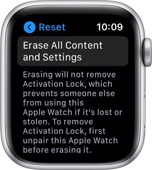 Unpair And Erase Your Apple Watch Apple Support