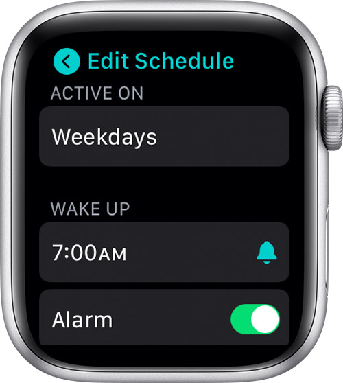 在 Apple Watch 上編輯完整睡眠排程