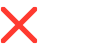 rødt x-symbol