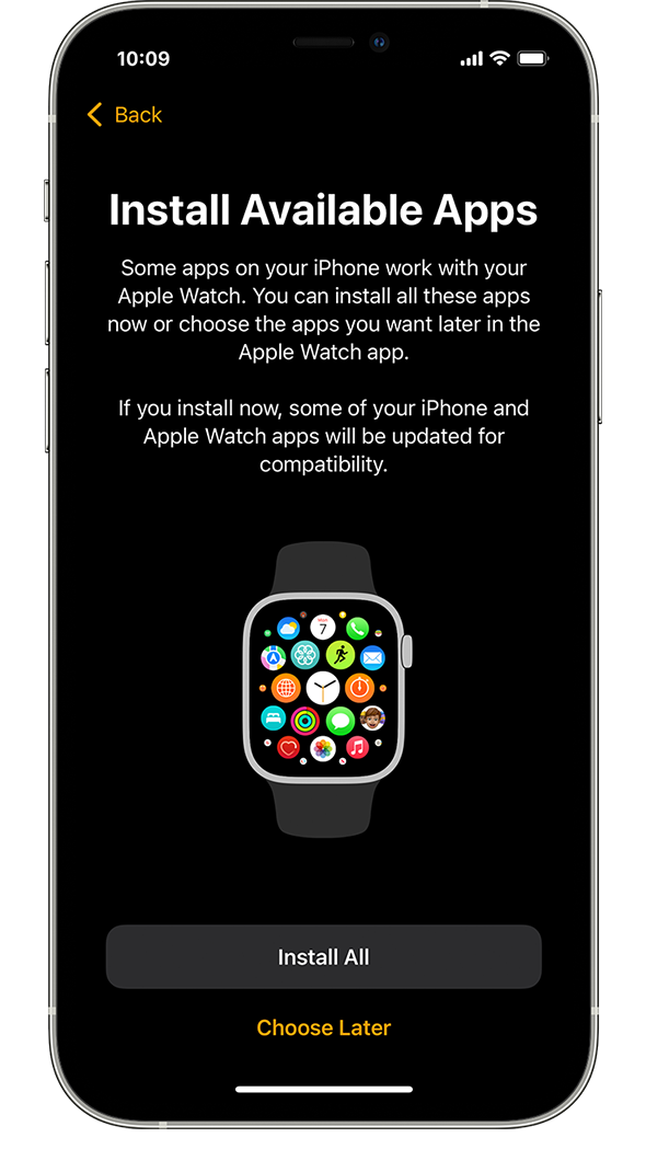 iPhone hiển thị màn hình Cài đặt ứng dụng có sẵn
