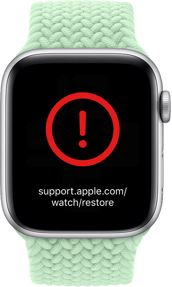 If your Apple Watch shows an iPhone and a watch or a red “!” - Apple Support