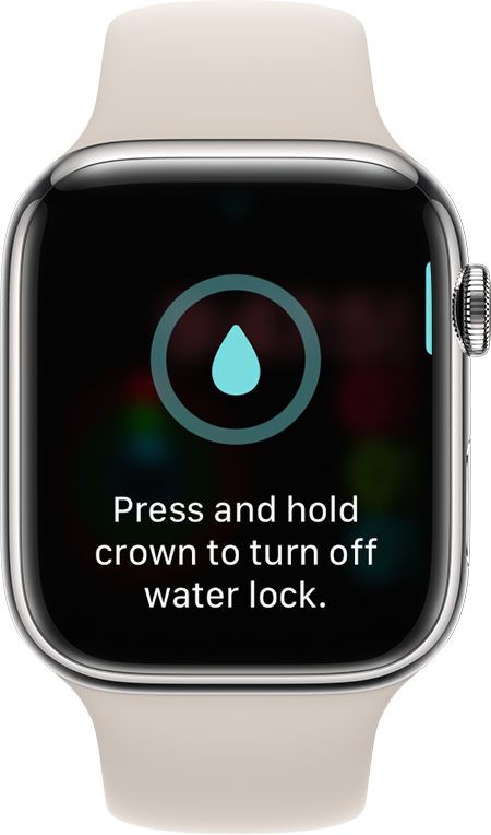 Prompt to turn off water lock on Apple Watch display