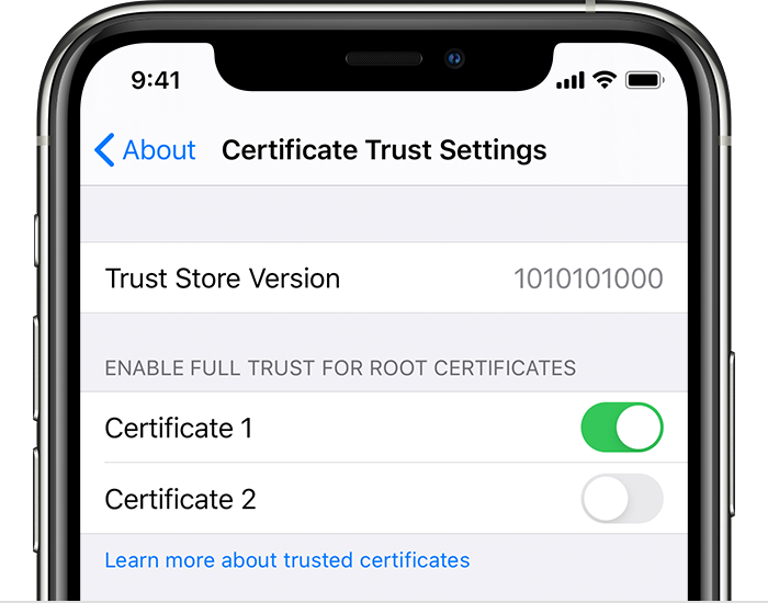 ios install certificate