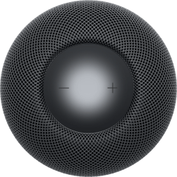 A continuous white light appears on the top of a HomePod speaker