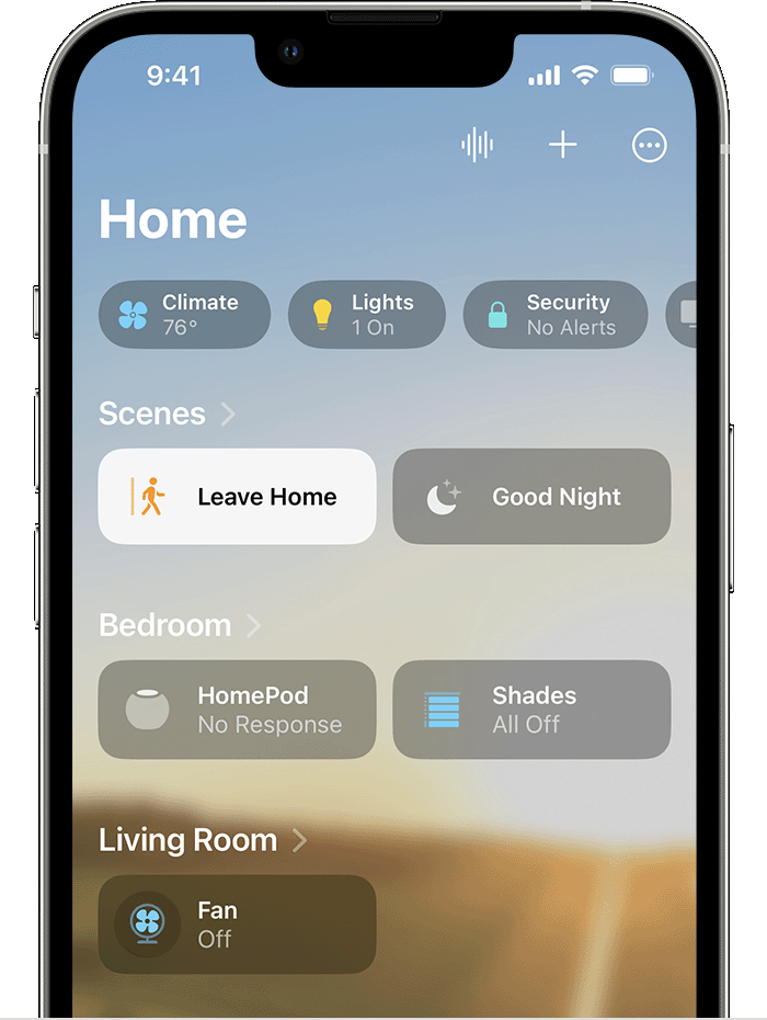“家庭”App 显示了 HomePod 未响应的提醒