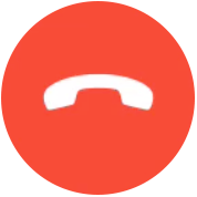 icône rouge de fin d’appel