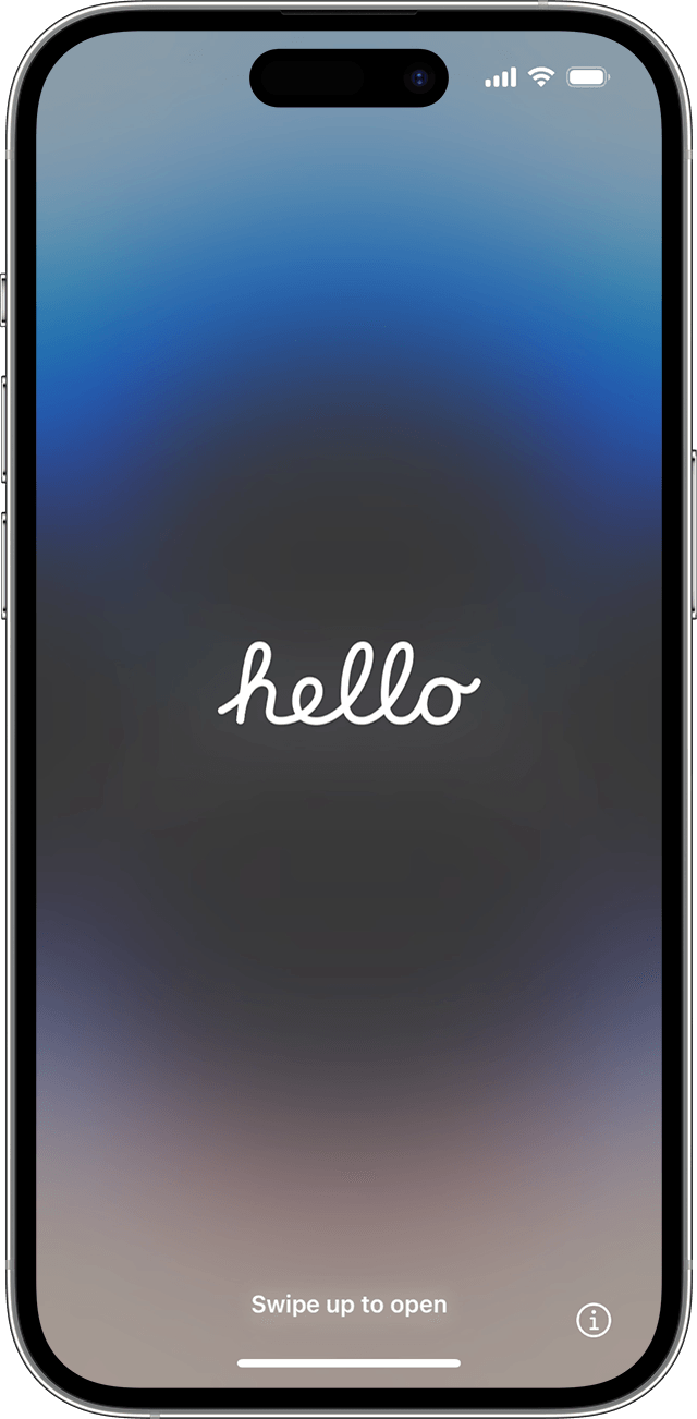 The Hello screen.