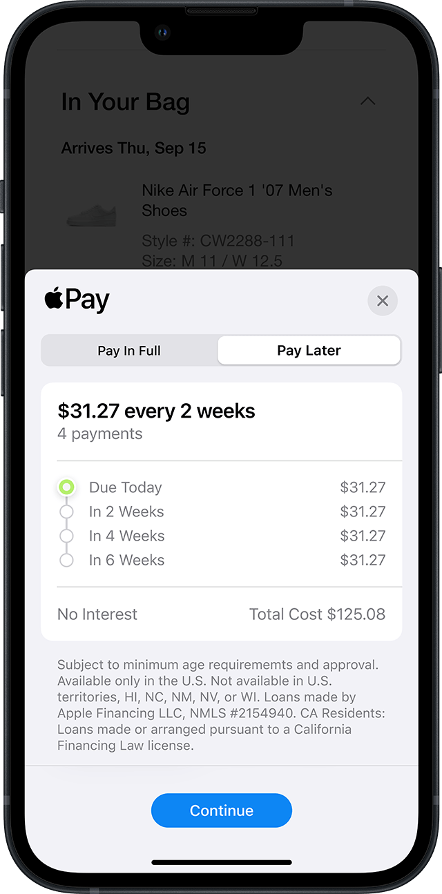 Apply for an Apple Pay Later loan and make a purchase - Apple Support
