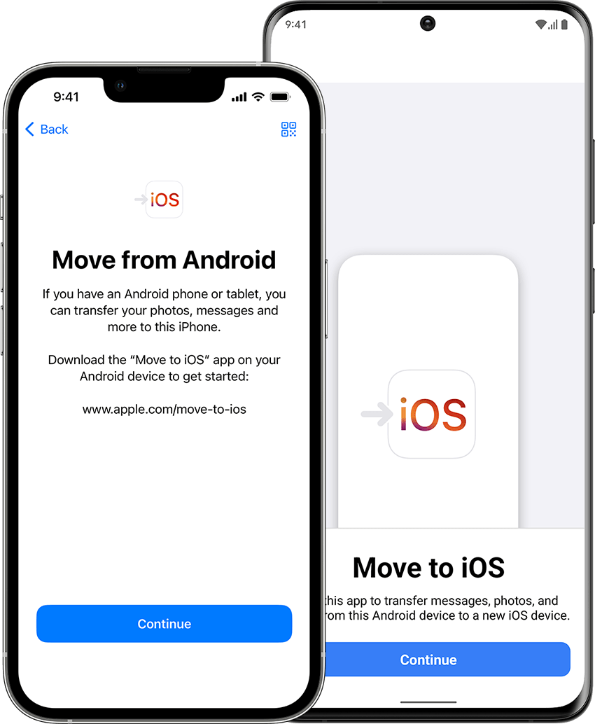 How do I transfer data between Android and iOS?