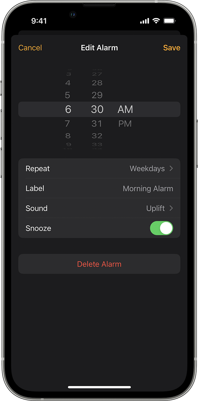 How to set and change alarms on your iPhone - Apple Support