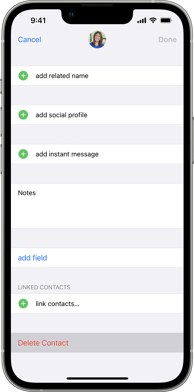 Manage and delete contacts on your iPhone or iPad - Apple Support