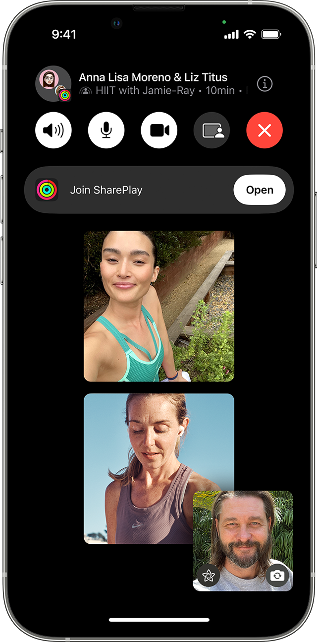 iPhone showing Join SharePlay in a FaceTime call