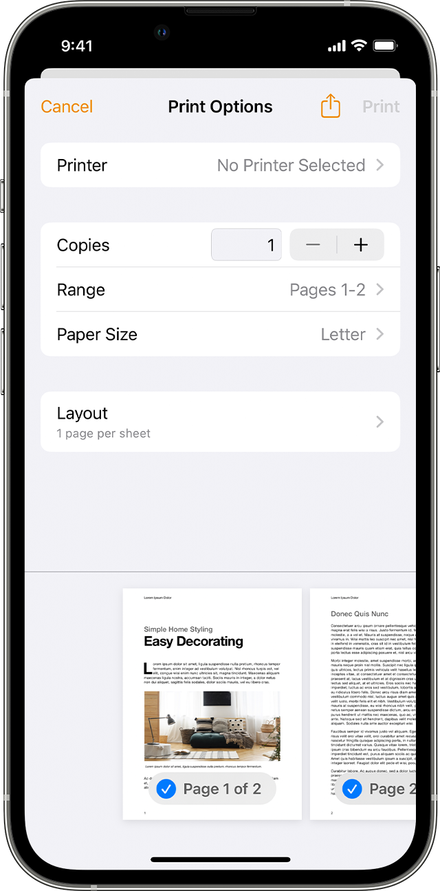 Use AirPrint to print from your iPhone or Apple Support