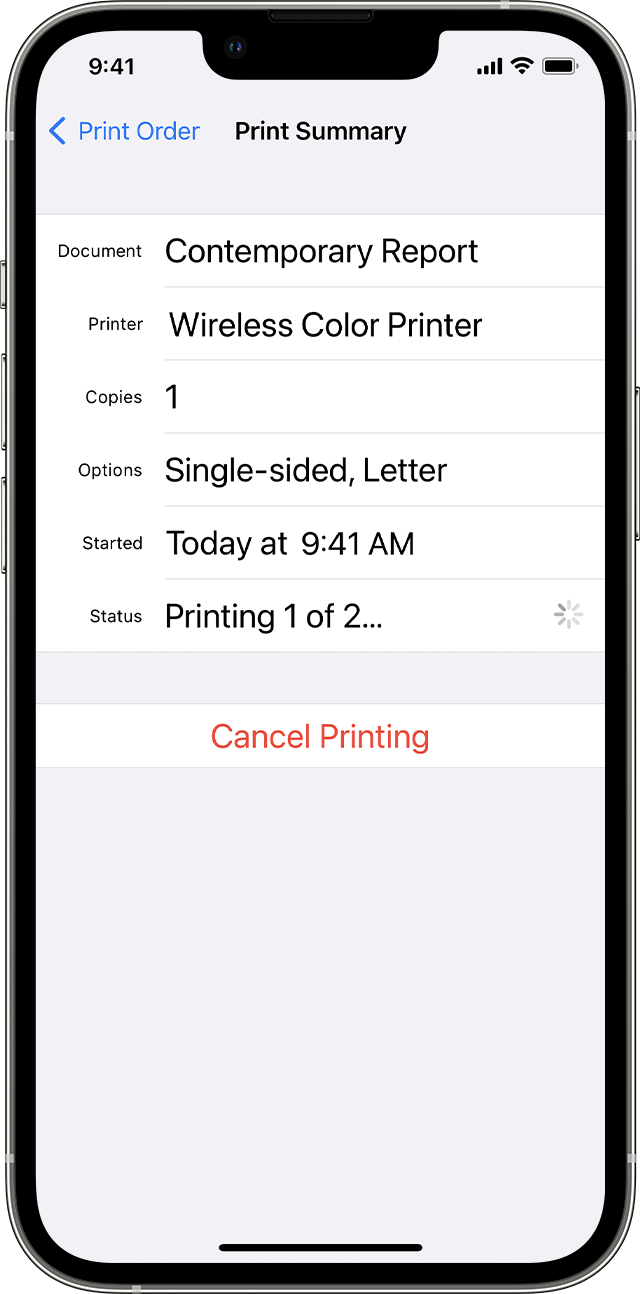 lommeregner underjordisk Menagerry Use AirPrint to print from your iPhone or iPad - Apple Support