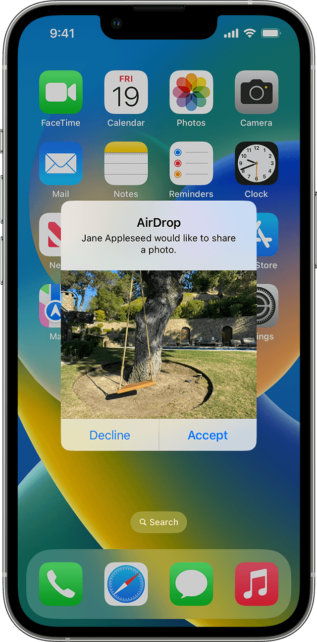 Куда сохраняет airdrop на iphone