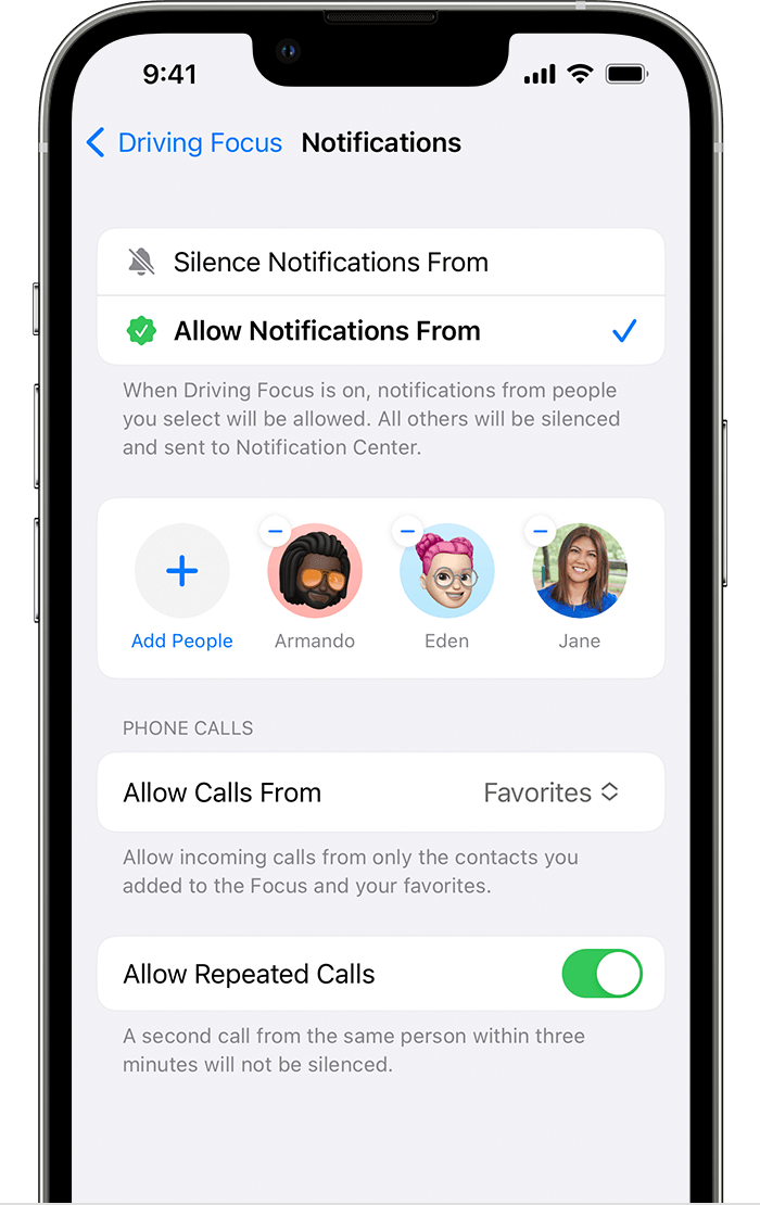 iPhone showing how to customise notifications