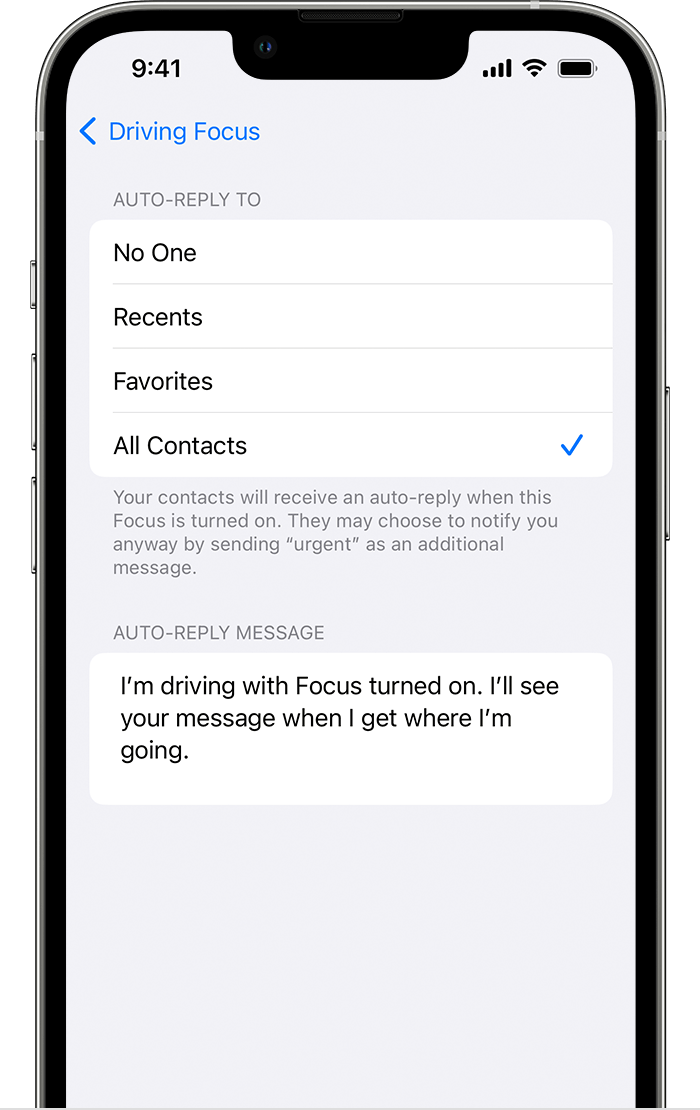 iPhone showing how to turn on Auto-Reply