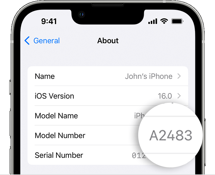 Find the model number of your iPhone, iPad, or iPod touch - Apple Support