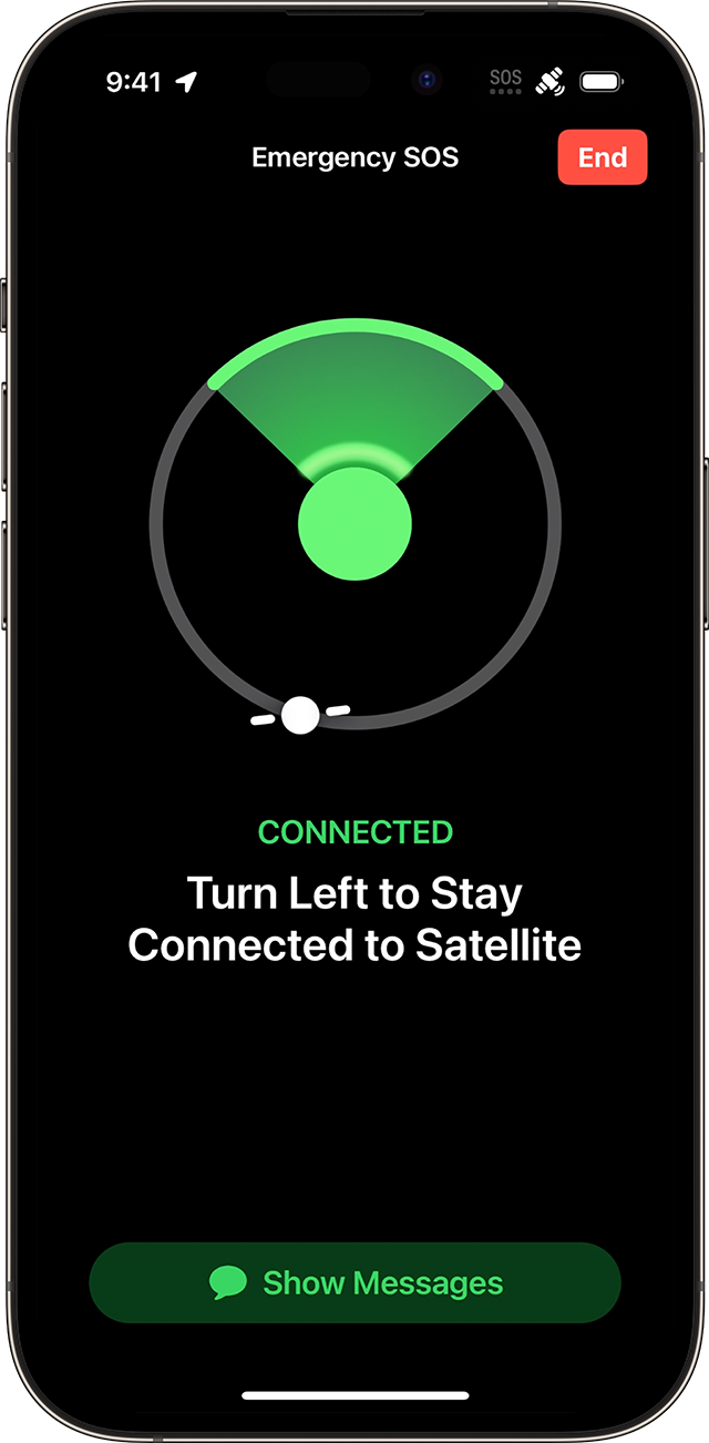 Follow the onscreen prompts to connect to a satellite.