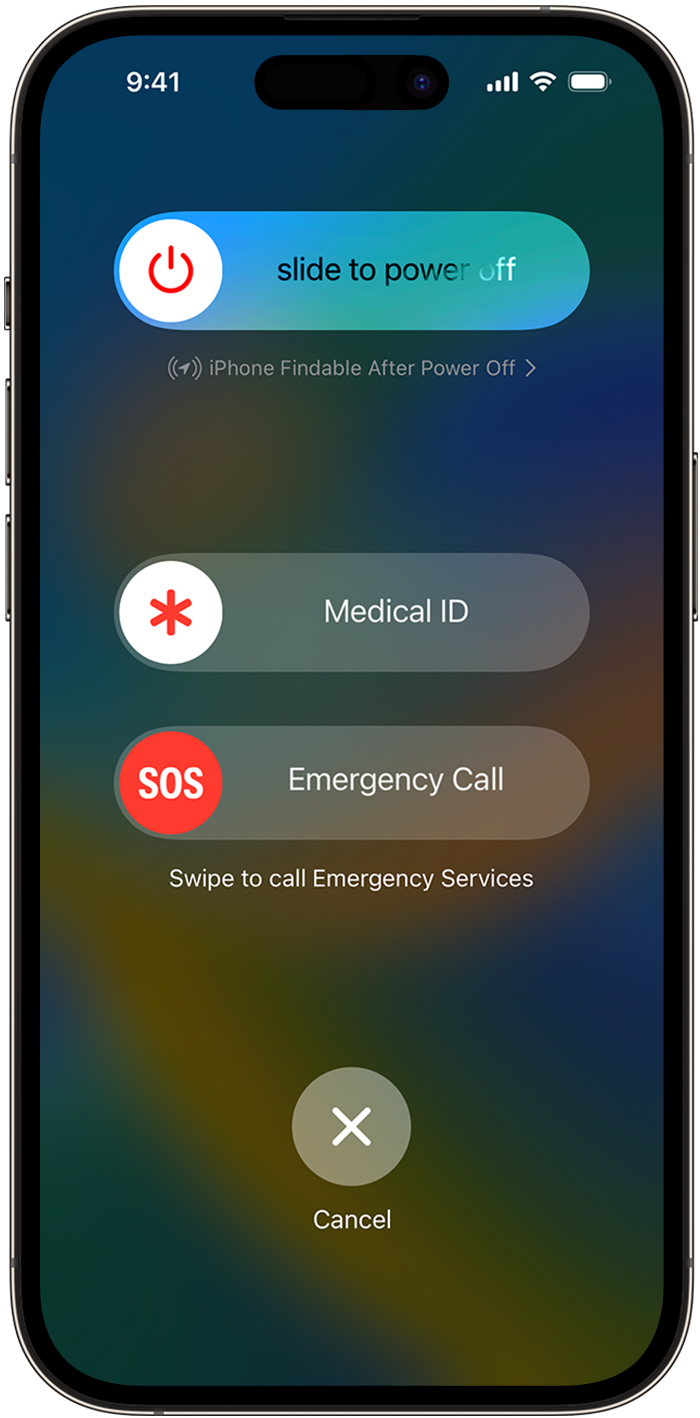 Le curseur Appel d’urgence d’iPhone s’affiche lorsque vous gardez les boutons latéral et de volume enfoncés.