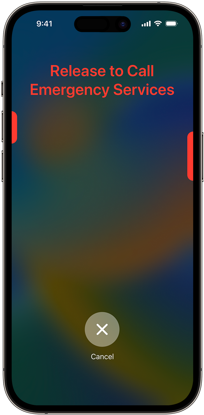 In iOS 16.3, rilasci i pulsanti dopo il conto alla rovescia per effettuare una chiamata di servizi di emergenza