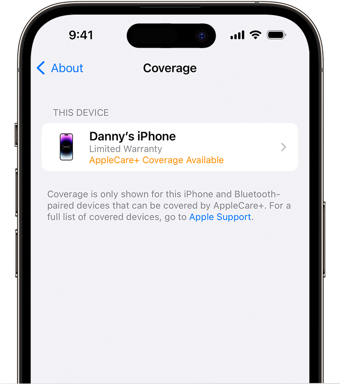 Buy AppleCare coverage for your device