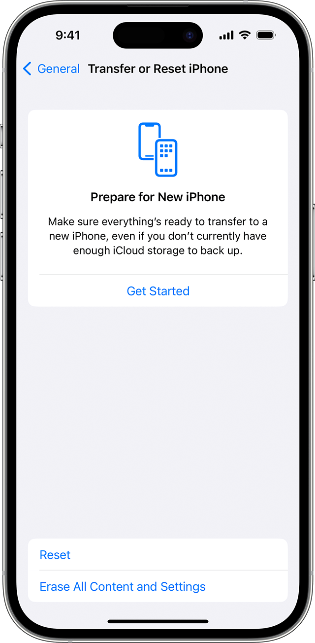 emergency reset iphone