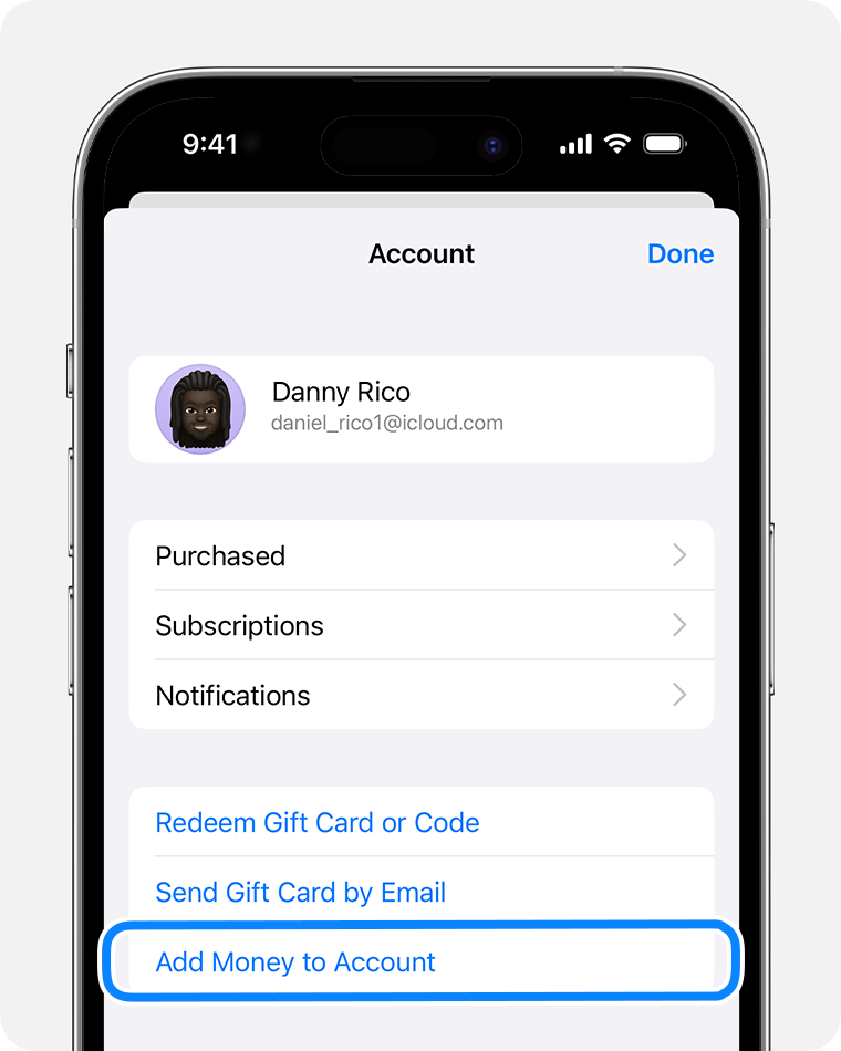 Add money to your Apple Account balance - Apple Support