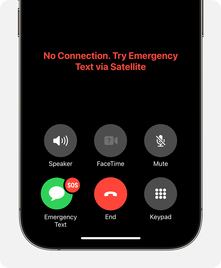 When you have no mobile and Wi-Fi coverage, you can text emergency services via satellite.