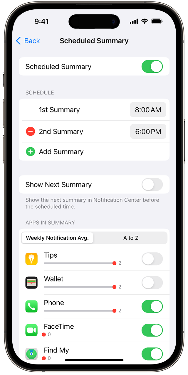 You can have your notifications delivered together at a specific time through the Schedule Summary feature: Settings > Notifications > Scheduled Summary.