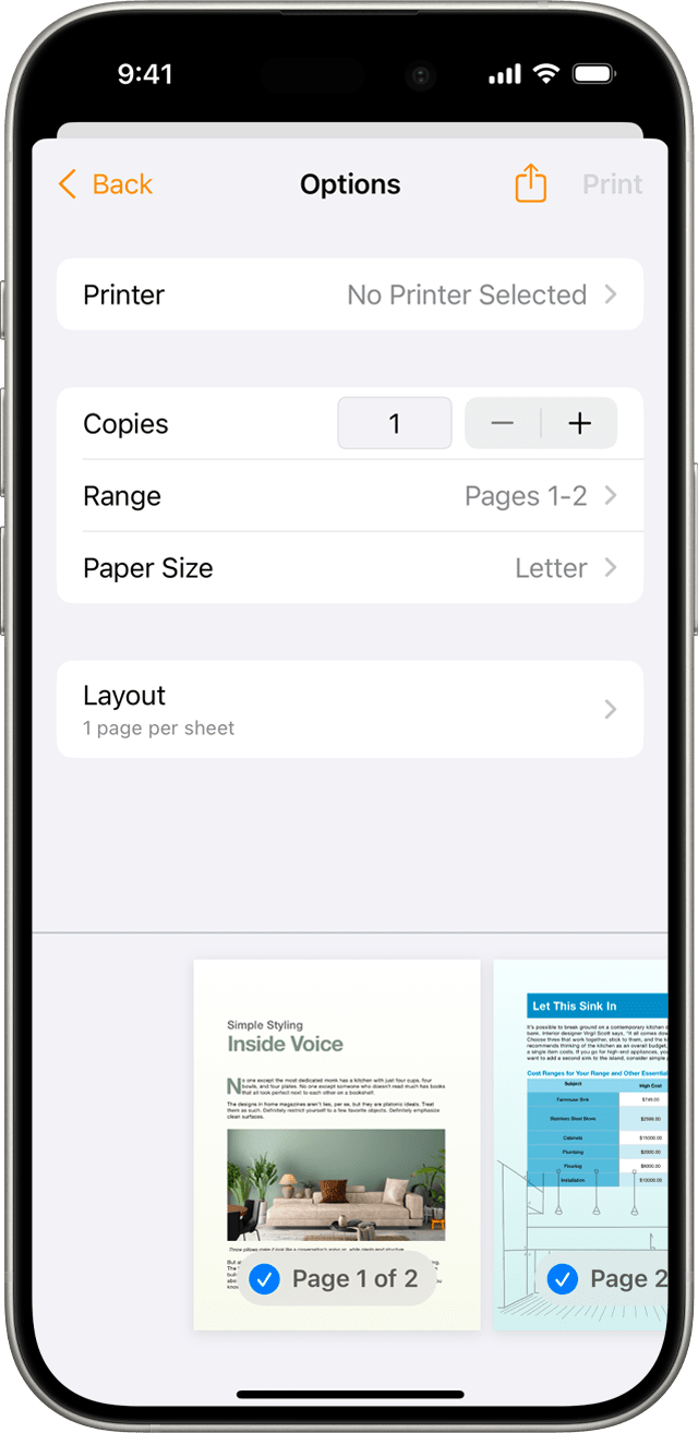Impression à l'aide d'AirPrint depuis votre iPhone ou iPad - Assistance  Apple (FR)