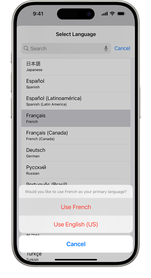 Català Idioma de l'iPhone