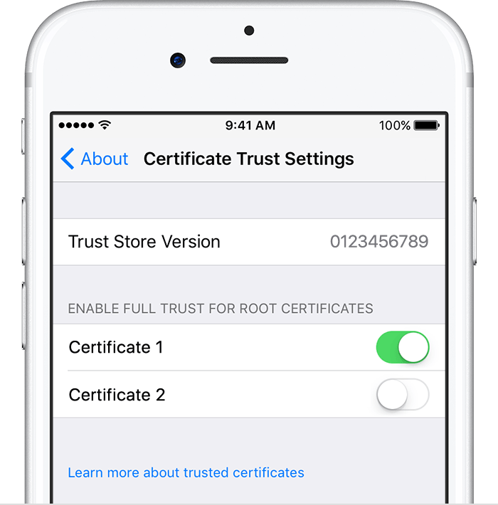 Trust manually installed certificate profiles in iOS Apple Support