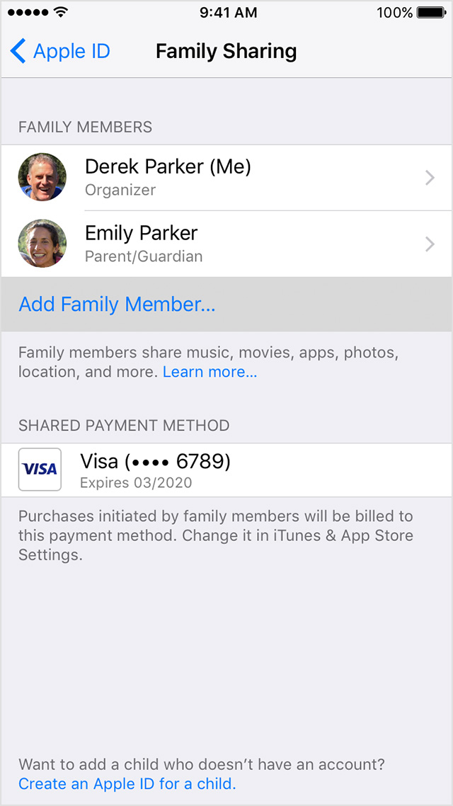 Move a child to another group using Family Sharing - Apple Support