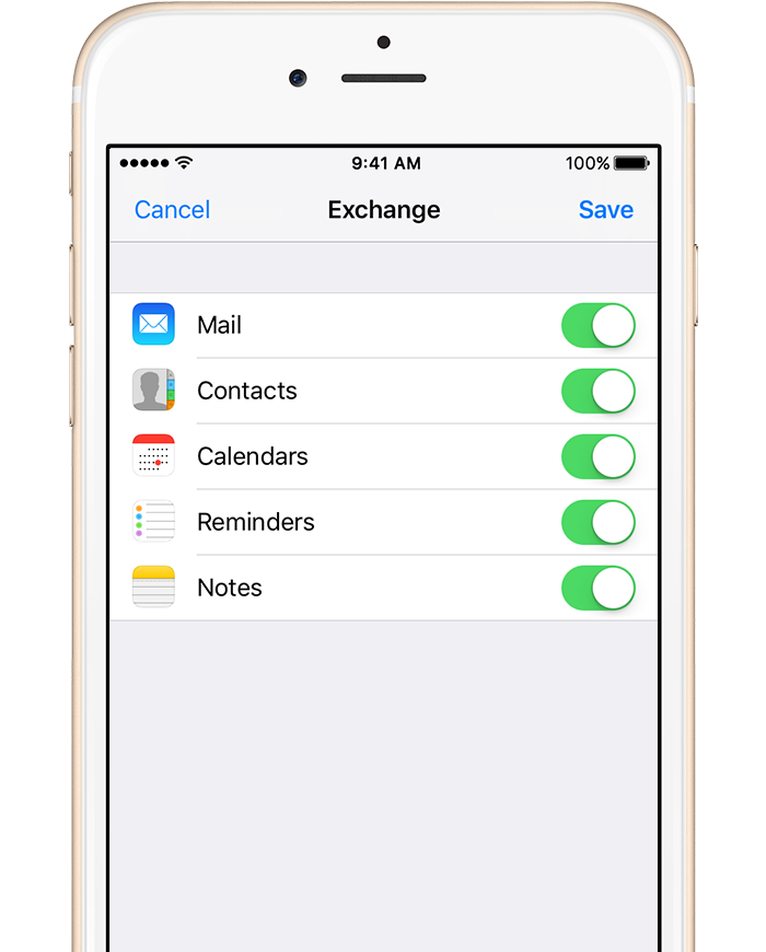 save exchange contacts to iphone