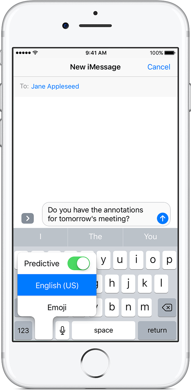 How To Turn On or Turn Off Predictive Text on iOS 9, iOS 10, iOS 11