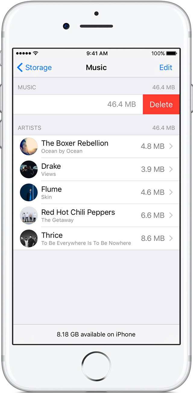 Löschen von Musik, Filmen, Apps, Büchern und anderen Inhalten von Ihrem iPhone, iPad oder iPod