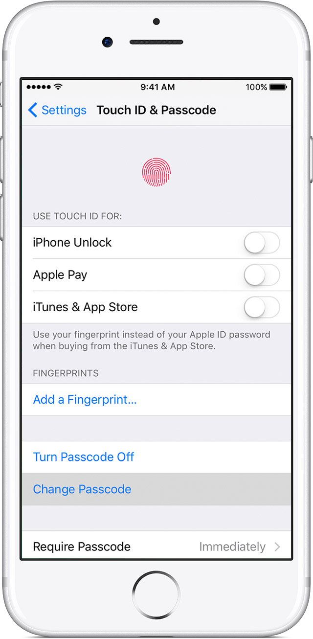 apple support iphone passcode reset