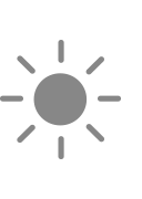 Lysstyrke-symbol som ser ut som en sol