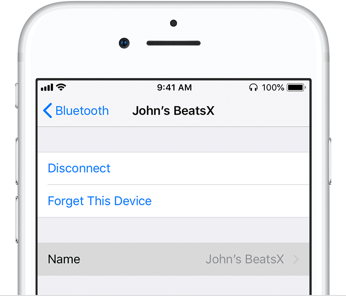 Change the name of a Bluetooth accessory Apple Support