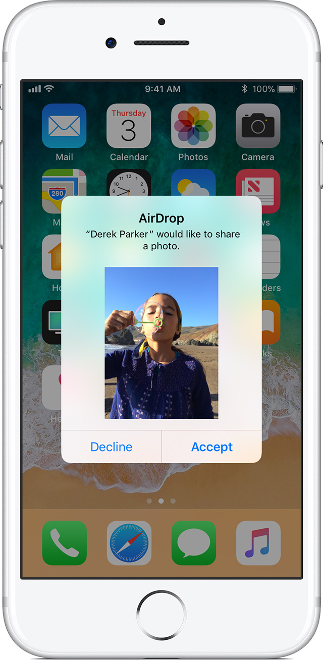 Usar AirDrop no iPhone, iPad ou iPod touch - Suporte da Apple