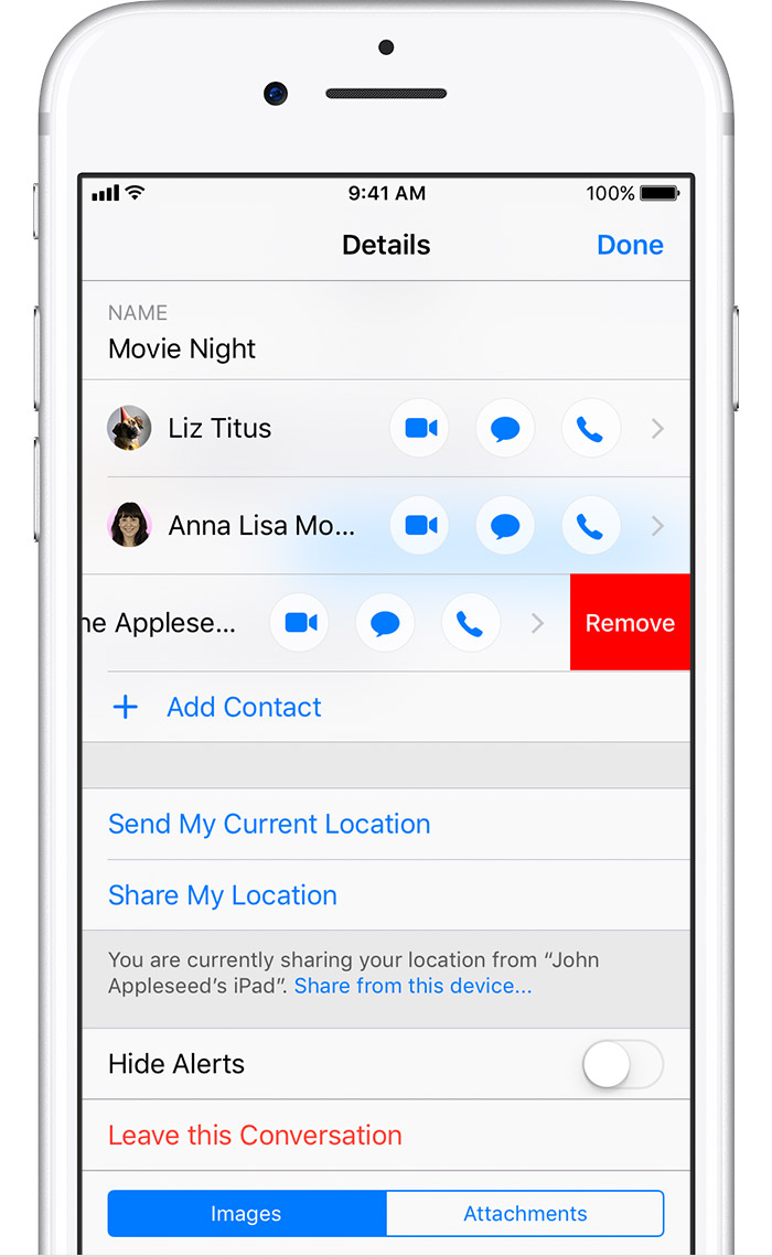 How to mute or leave a group chat in iOS Messages app