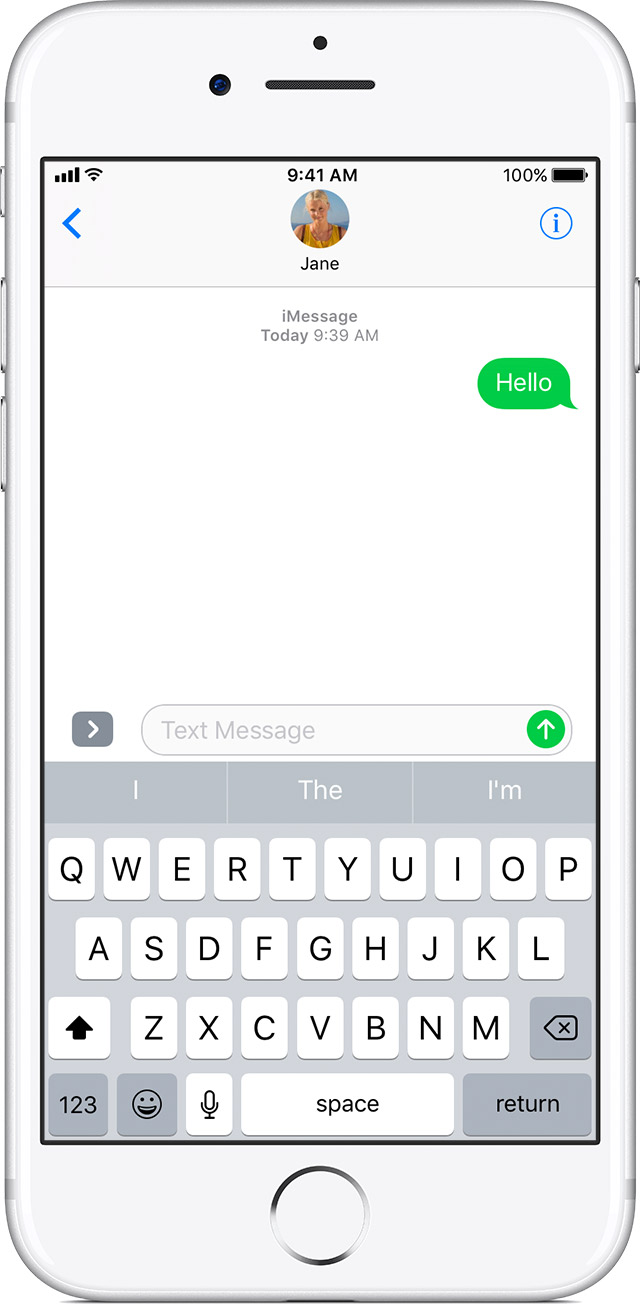 Iphone only sending green texts