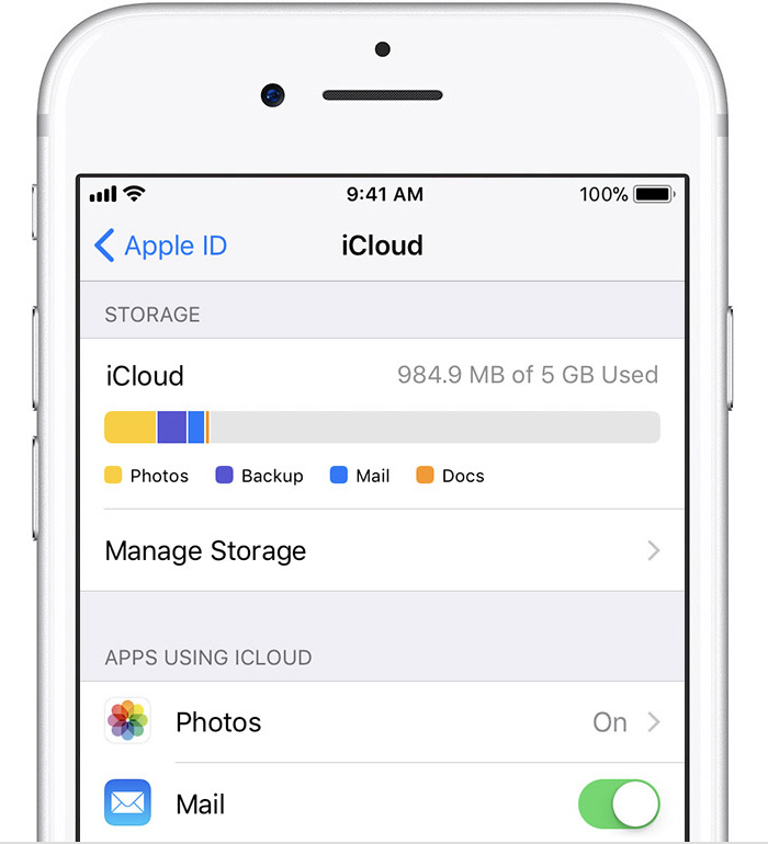 Can I move apps to iCloud storage?