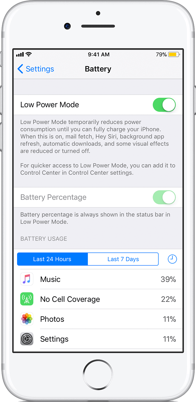 how to add low battery mode to control center
