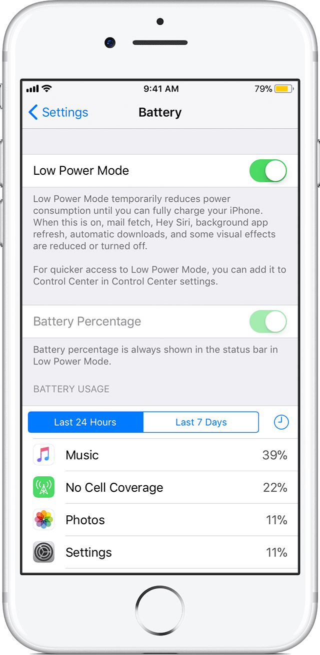 Use Low Power Mode to save battery life on your iPhone - Apple Support