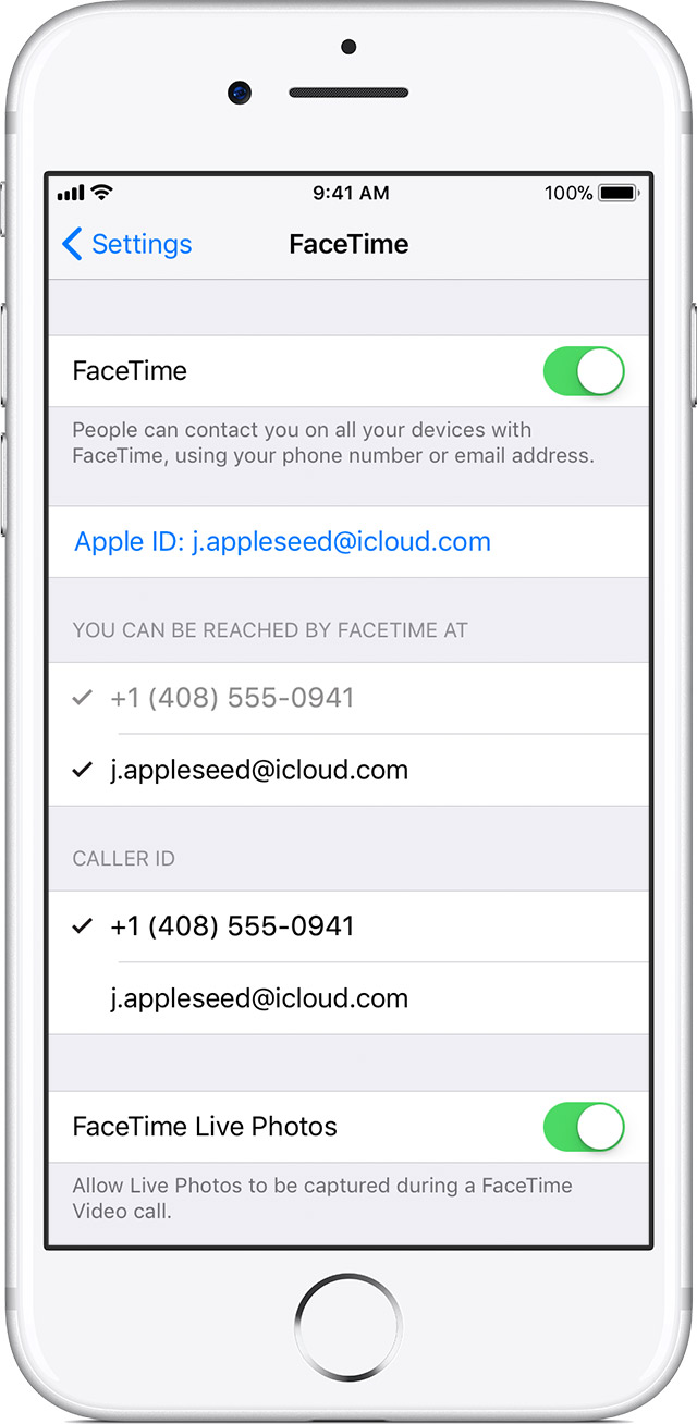 apple facetime login