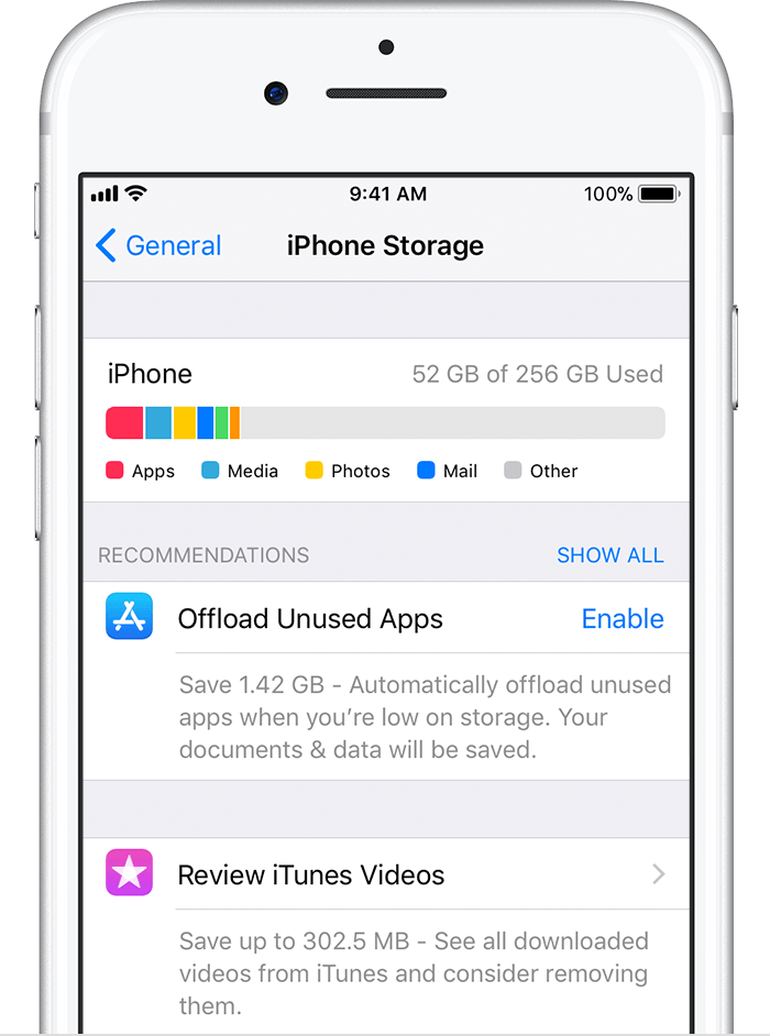 clearing iphone storage
