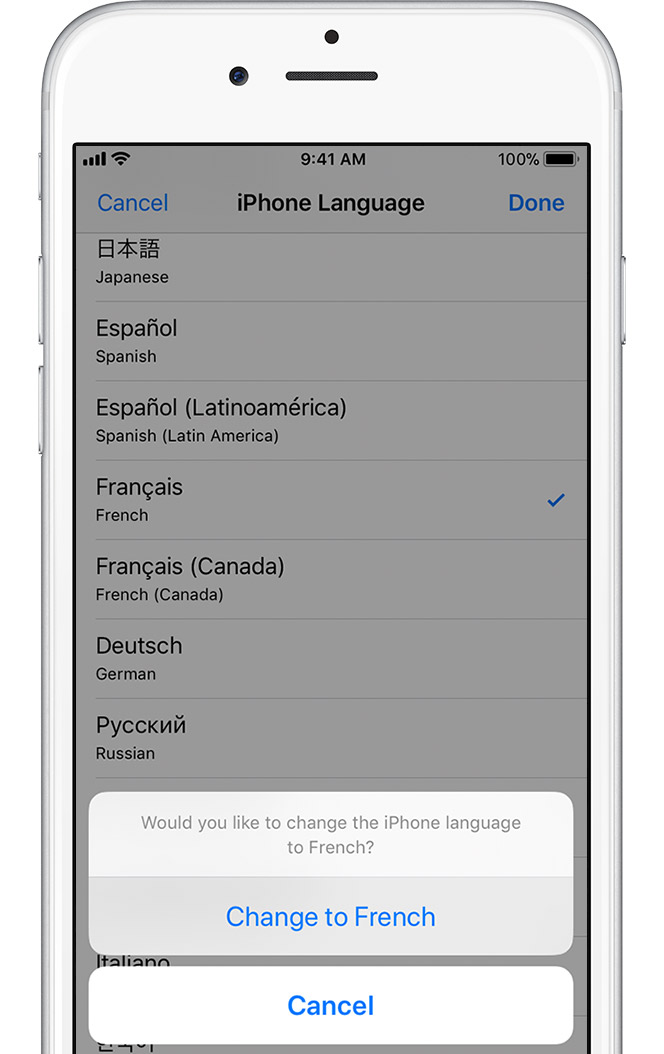 Change the language on your iPhone, iPad, or iPod touch Apple Support